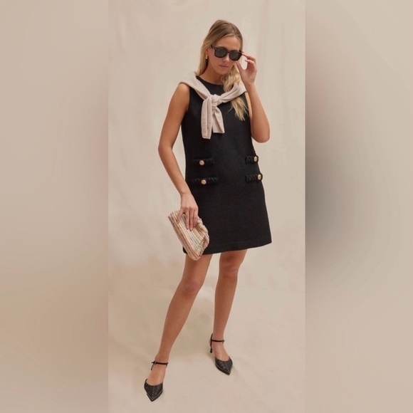 Tuckernuck Dresses & Skirts - Tuckernuck | Black Tweed Sleeveless Jackie Shift Dress New w/ Tags ~ XL